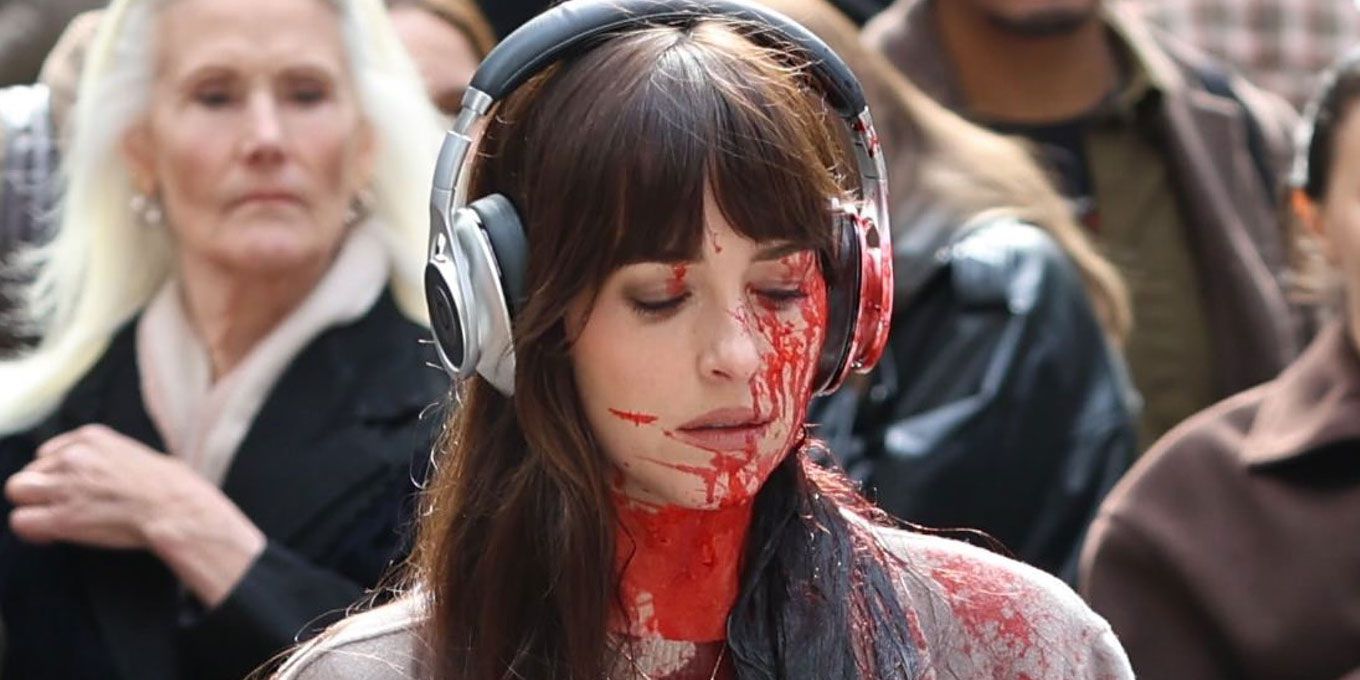 達科他·約翰遜（Dakota Johnson）的干淨女孩服裝在拍攝“ Verity”時被鮮血飛濺