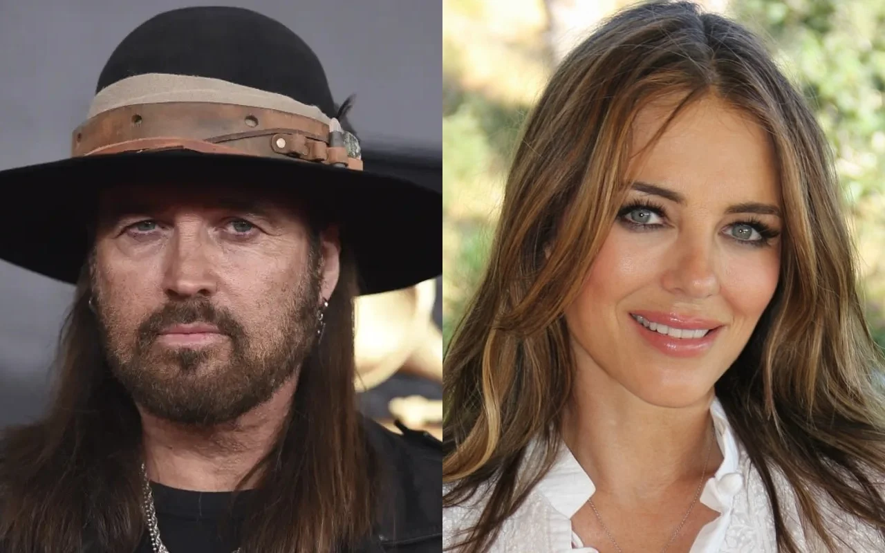 比利·雷·賽勒斯（Billy Ray Cyrus）依靠伊麗莎白·赫利（Elizabeth Hurley）